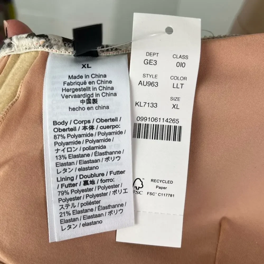 New J. Crew Leopard Print Padded Cross Over Bikini Top - Picture 5 of 6